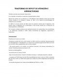 TRASTORNO DE DEFICIT DE ATENCIÓN E HIPERACTIVIDAD