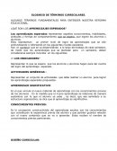 GLOSARIO DE TÉRMINOS CURRICULARES