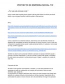 PROYECTO DE EMPRESA SOCIAL TIC