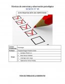 Técnicas de entrevista y observación psicológica