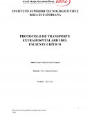 PROTOCOLO DE TRANSPORTE EXTRAHOSPITALARIO DEL PACIENTE CRÍTICO