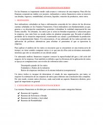 ANÁLISIS DE RATIOS FINANCIEROS. Página 1