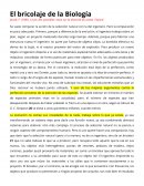 El "bricolage" de la evolución, del libro de F. Jacobs (1981)