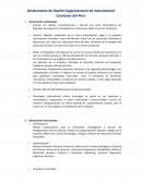 Dimensiones de Diseño Organizacional de International Camiones del Perú