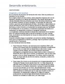 Biologia. Desarrollo embrionario.