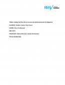 Código De Ética De La Carrera De Administración De Negocios