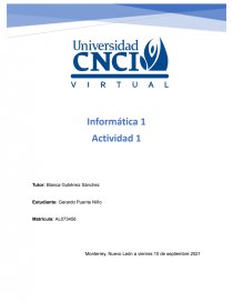 Equipos de cómputo: Clasificación, usos y recomendaciones de seguridad. Página 1