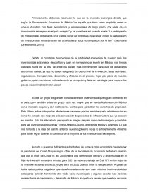 Inversión extranjera directa en México. Página 1