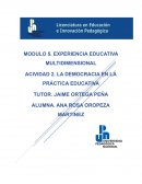 La democracia en la práctica educativa
