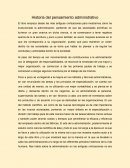 Historia del pensamiento administrativo