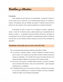 Castellano y Literatura. Página 1