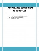 ACTIVIDADES ECONOMICAS DE HUMBOLDT