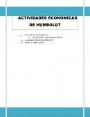 Actividades economicas de Humboldt
