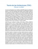TEORIA DE LAS LIMITACIONES