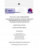 TRANSPORTE DE RESIDUOS A POZOS DE OXIDACIÓN COMO PROPUESTA DE SOLUCION ANTE LA CONTAMINACION DEL MAR DE PAITA
