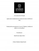 Trabajo práctico presentado para el curso de “Medición y estándares de calidad en servicios públicos”