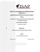 Control lectura Economía de la Transformación del Sistema de Salud