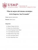 Plan de mejora del sistema estratégico de la Empresa: San Fernando