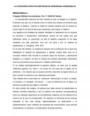 La categoría didáctica método de enseñanza-aprendizaje