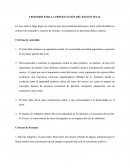 CRITERIOS PARA LA PRESENTACIÓN DEL ENSAYO FINAL