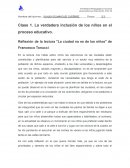 Reflexión de la lectura "La ciudad no es de los niños" de Francesco Tonucci