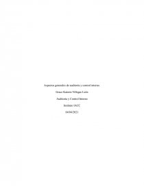Aspectos generales de auditoría y control interno. Página 1