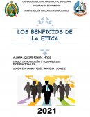 LOS BENFICIOS DE LA ETICA