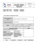 Acta de reunión comité de salud ocupacional