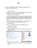 Mantenimiento básico de equipos, aplicaciones y red