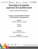 Ensayo acerca del Modelo Nacional Transformación Organizacional
