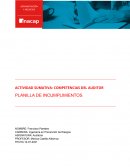 COMPETENCIAS DEL AUDITOR PLANILLA DE INCUMPLIMIENTOS