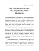 HISTORIA DEL FEDERALISMO EN LOS ESTADOS UNIDOS DE AMERICA