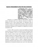 NUEVO PENSAMIENTO MILITAR BOLIVARIANO