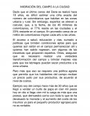 MIGRACIÓN DEL CAMPO A LA CIUDAD