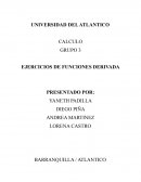 EJERCICIOS DE FUNCIONES DERIVADA
