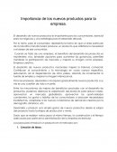 Importancia de los nuevos productos para la empresa