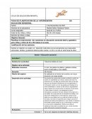 FICHA DE PLANIFICACIÓN DE LA INTERVENCIÓN EN EDUCACIÓN SENSORIAL