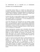 LA IMPORTANCIA DE LA GESTIÓN DE LA DIVERSIDAD CULTURAL EN LAS ORGANIZACIONES