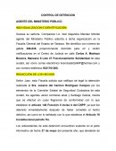 CONTROL DE DETENCION AGENTE DEL MINISTERIO PÚBLICO