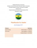 PLANIFICACION VS GESTION