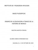 ENSAYO DE LA EDUCACION A TRAVES DE LA HISTORIA DE MEXICO