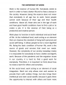 La importancia del trabajo (inglés)