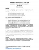 PROGRAMA DE ESPECIALIZACIÓN DE SUPPLY CHAIN MANAGEMENT CURSO: GESTIÓN DE TRANSPORTE Y DISTRIBUCIÓN