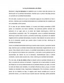 La Ley de demanda y de oferta