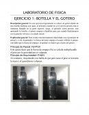 LABORATORIO DE FISICA EJERCICIO 1: BOTELLA Y EL GOTERO