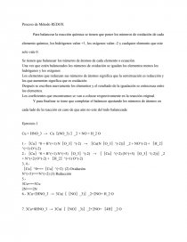 Proceso de Método REDOX. Página 1
