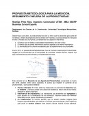 PROPUESTA METODOLOGICA PARA LA MEDICIÓN, SEGUIMIENTO Y MEJORA DE LA PRODUCTIVIDAD