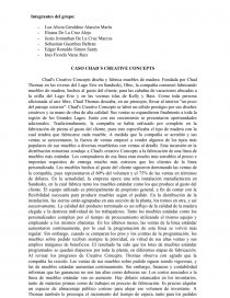 CASO CHAD´S CREATIVE CONCEPTS. Página 1