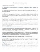 Planeación y control de inventarios . Administración de Inventarios