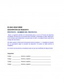 Descripcion de requisitos